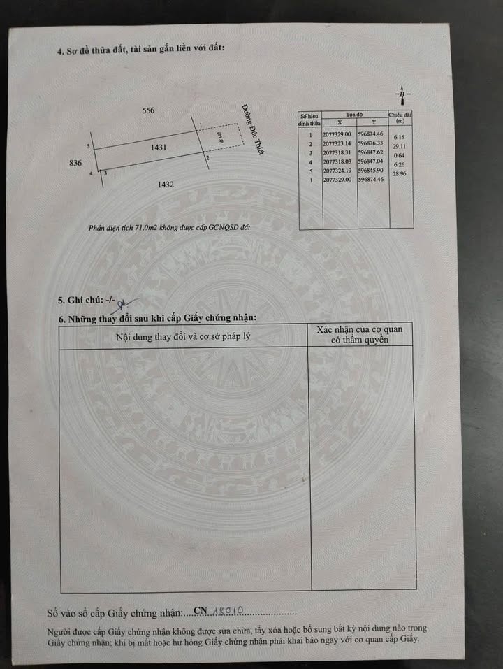 Đất mặt đường Đức Thiết Trường An, TP Vinh 178,6m² - Vị trí kinh doanh lý tưởng!