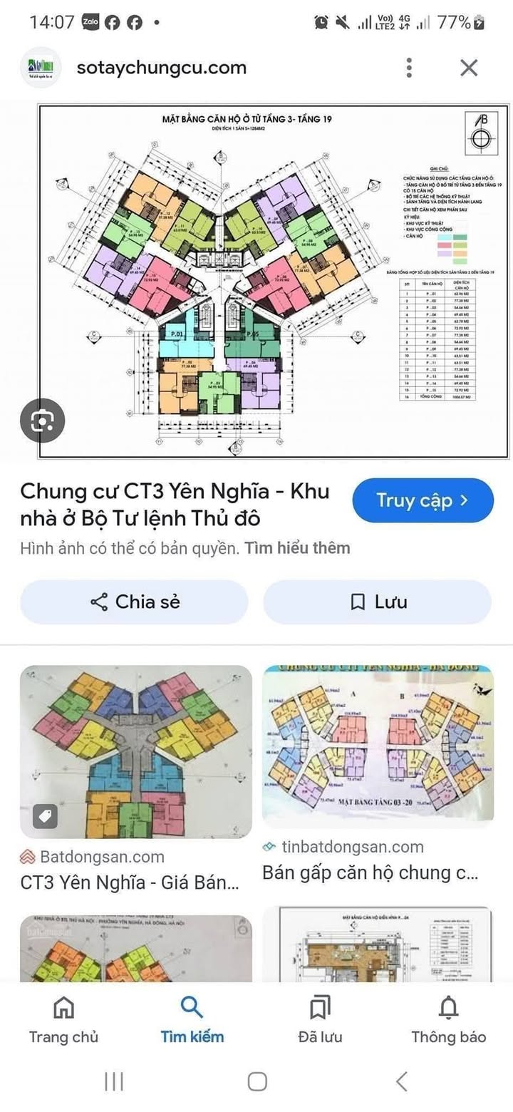 Căn hộ chung cư Bộ Tư Lệnh Thủ Đô, Yên Nghĩa 77m² giá 4.65 tỷ - Full nội thất, sẵn sàng vào ở!