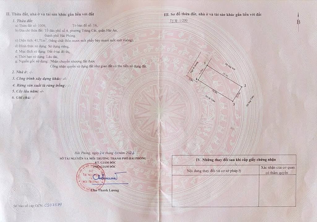 Đất chính chủ Tràng Cát Hải Phòng 42m² giá 1.35 tỷ - Ngõ ô tô đỗ cửa