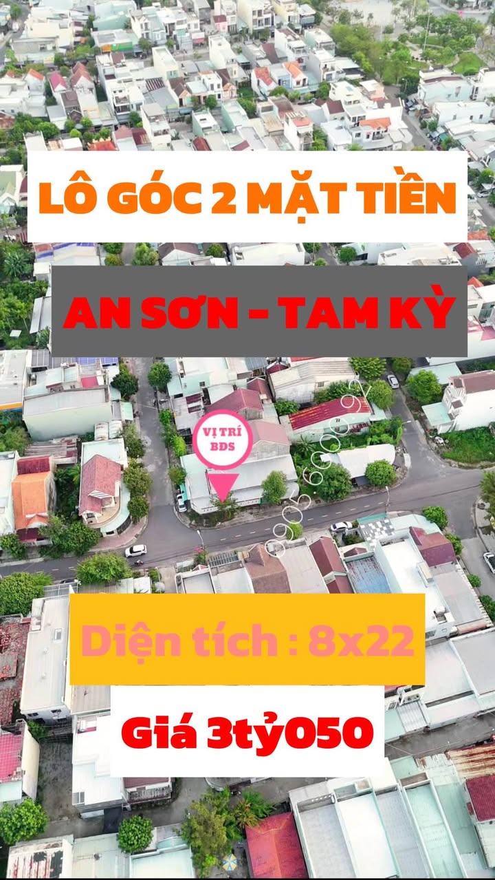 Đất nền lô góc An Sơn, Tam Kỳ 176m² giá 3.05 tỷ - Dòng tiền ổn định từ nhà cho thuê!