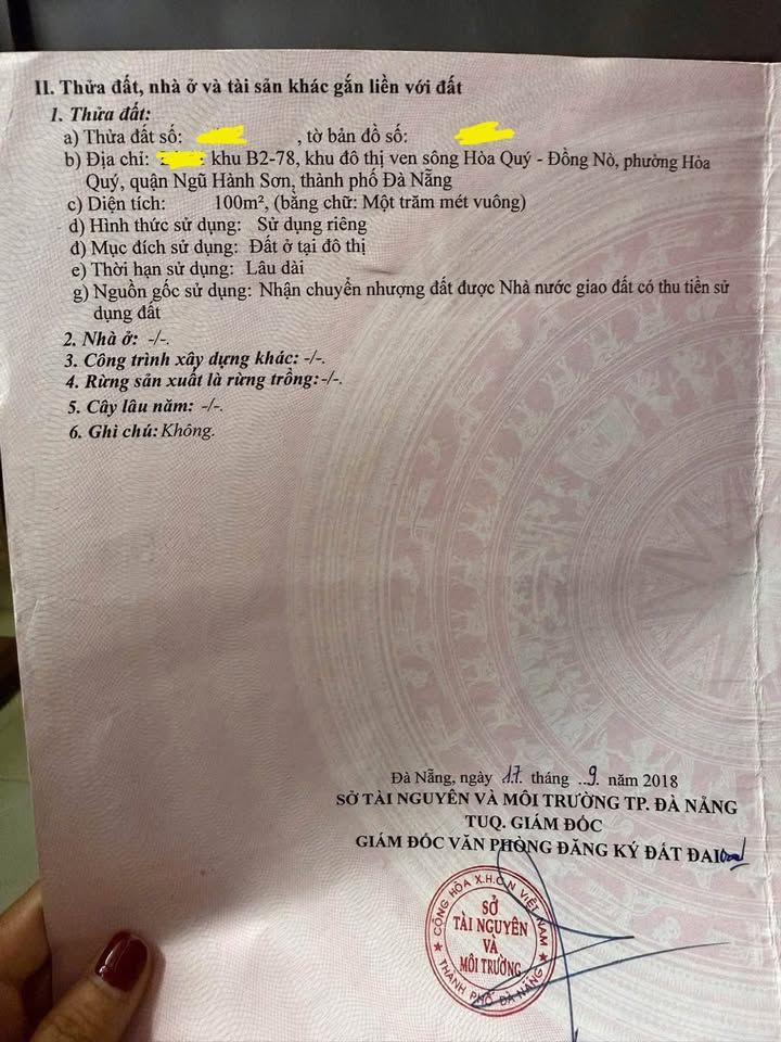 Đất nền đẹp tại KĐT Nam Hoà Xuân 100m² - Tiềm năng đầu tư cao!