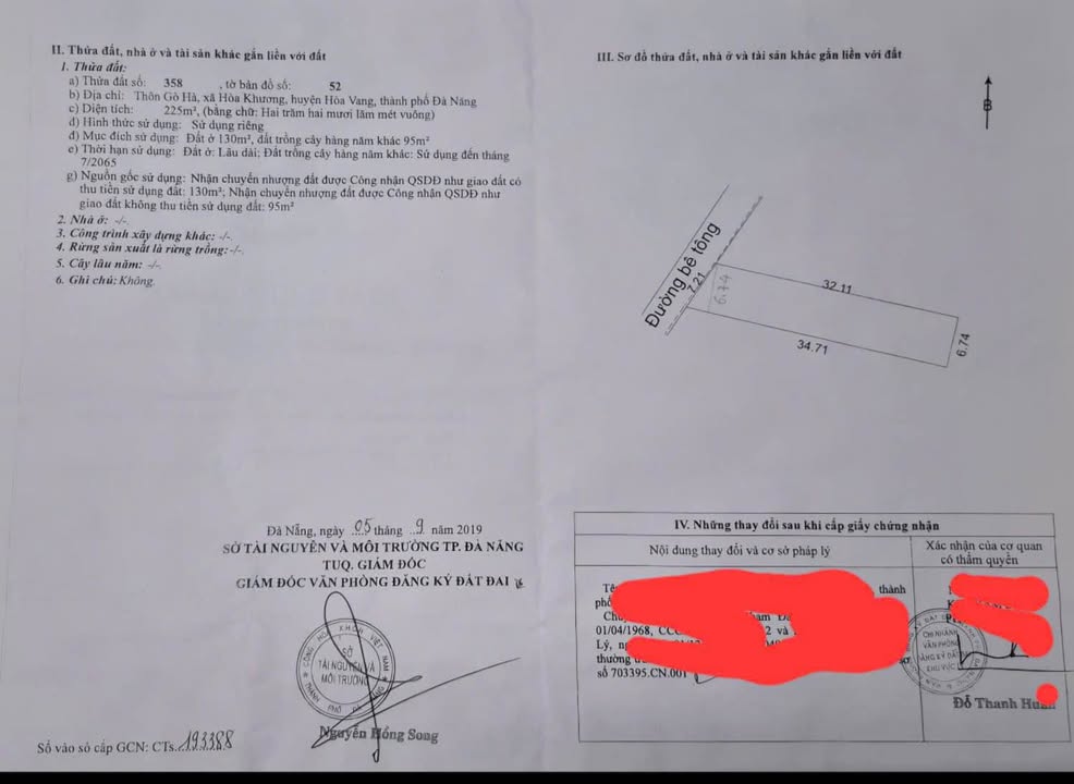 Đất nền Hòa Khương 225m² giá 1.35 tỷ - Đầu tư sinh lời hiệu quả!