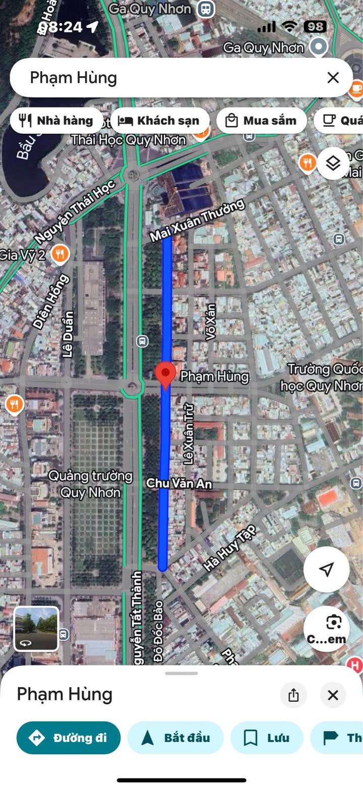 Nhà Mặt Tiền Phạm Hùng Quy Nhơn 80m² giá 14 tỷ - View Công Viên Rộng Rãi!