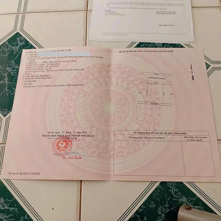 Đất thổ cư 300m² Tân Đông Hiệp, Dĩ An giá 9 tỷ - Đầu tư sinh lời ngay!