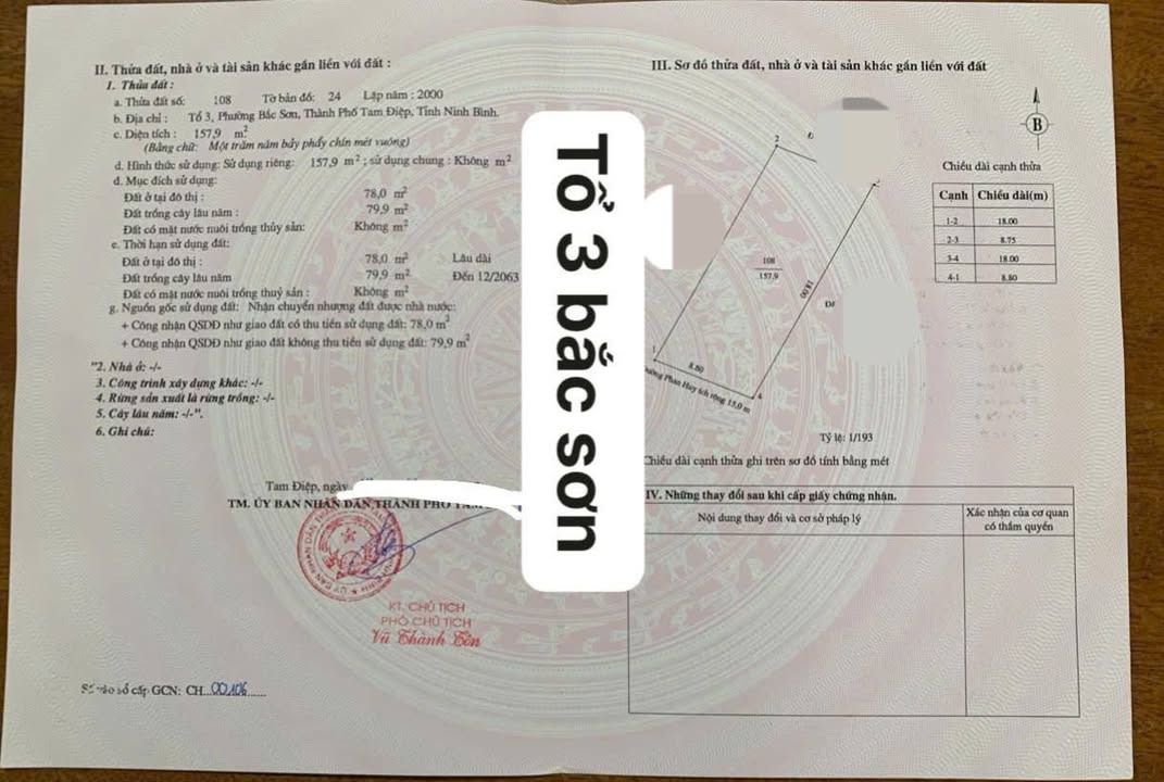 Đất nền Tam Điệp Ninh Bình 158.4m² giá 2.4 tỷ - Đầu tư sinh lời ngay!