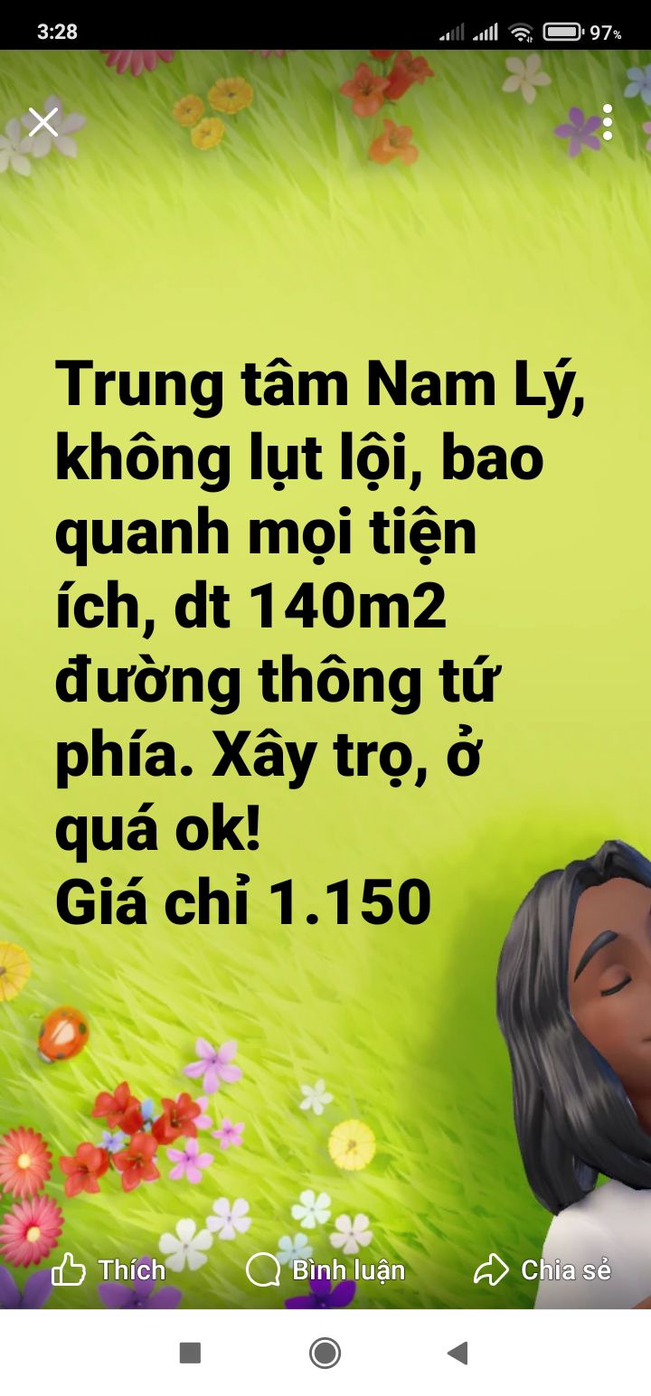 Đất nền phường Nam Lý 140m² chỉ 1.15 tỷ - Đầu tư sinh lời ngay!