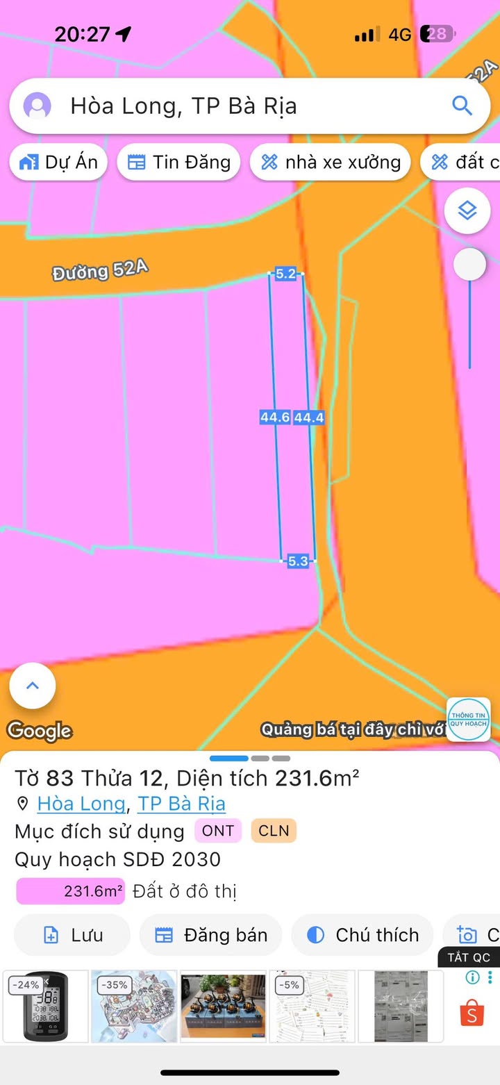 Đất nền Hòa Long Bà Rịa 231m² giá 2.1 tỷ - Lô góc 2 mặt tiền hiếm có!