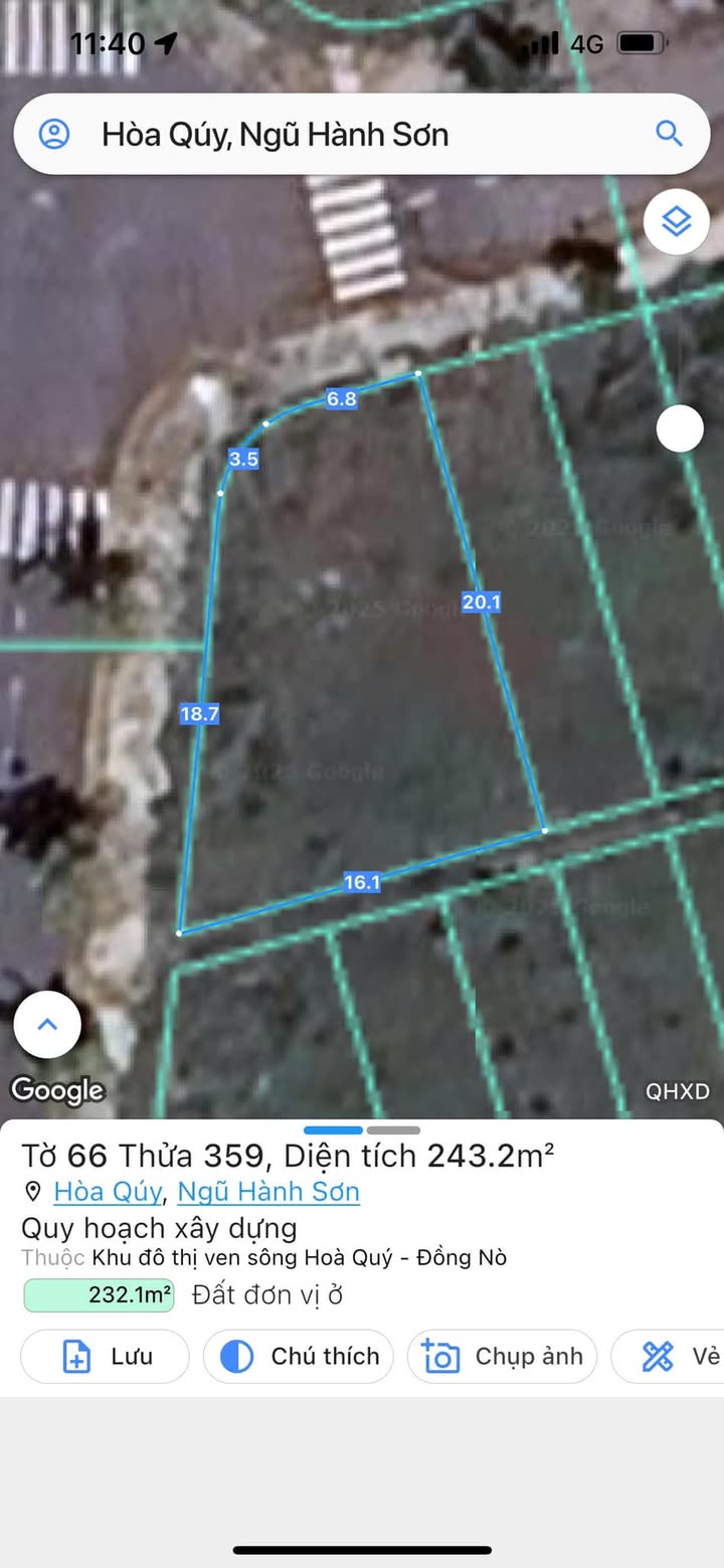 Đất nền lô góc Bờ Quan, Sơn Trà, Đà Nẵng 243m² giá 12.393 tỷ - Cơ hội đầu tư tuyệt vời!