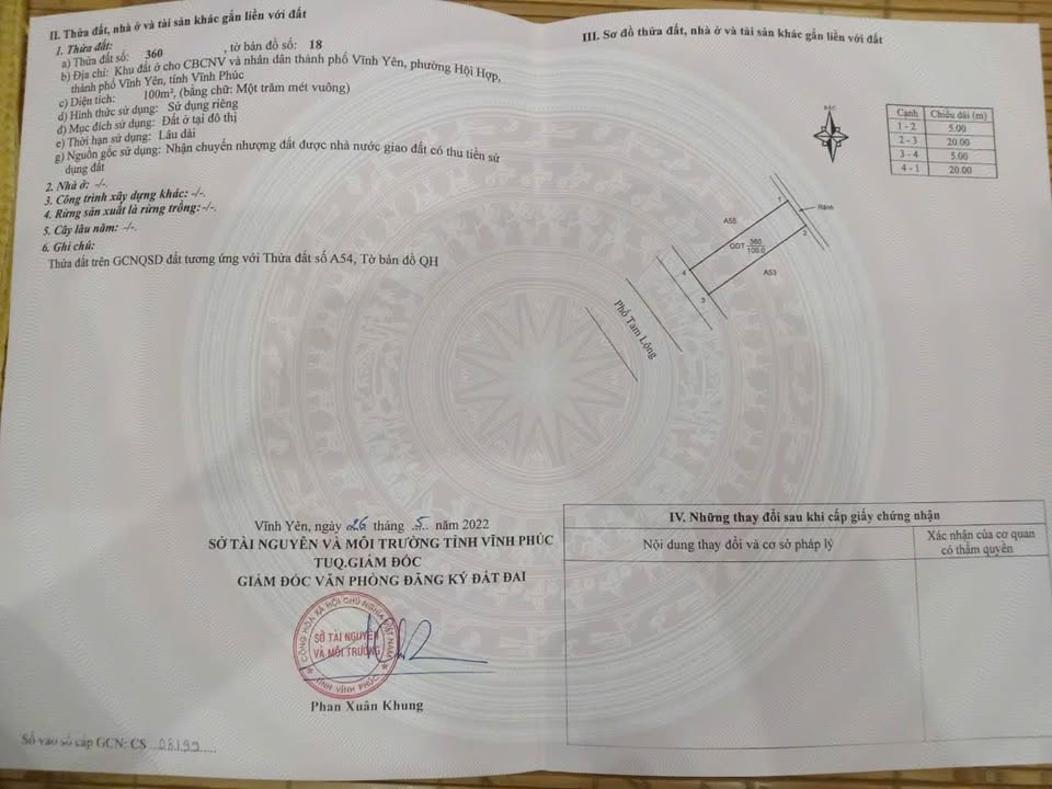 Đất nền Vĩnh Yên 100m² giá 3.05 tỷ - Mặt tiền rộng thuận lợi!