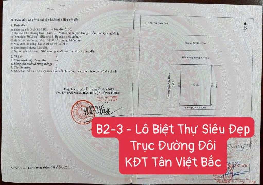 Đất nền biệt thự KĐT Tân Việt Bắc 300m² giá hơn 6 tỷ - Cơ hội đầu tư tuyệt vời!