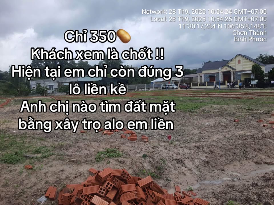 Đất nền Minh Hưng, Chơn Thành 1000m² giá 350 triệu - Cơ hội đầu tư tuyệt vời!