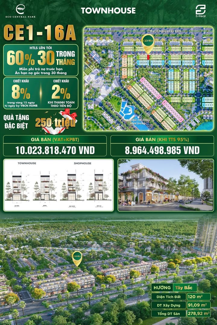Shophouse Central Plaza Vinh 120m² giá 3 tỷ - Cơ hội an cư sinh lời bền vững!