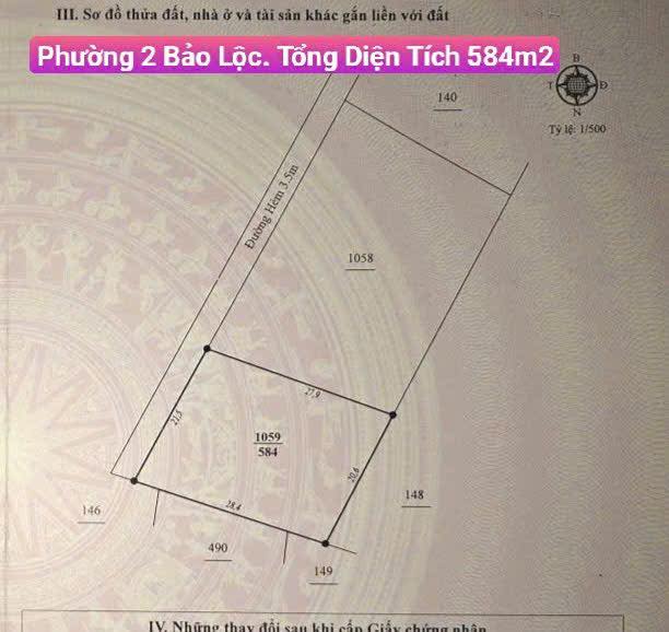 Đất nền Bảo Lộc 595m² giá 1.512 tỷ - Cơ hội đầu tư giá rẻ!