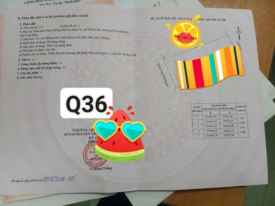 Đất nền khu Nam Đại học Hoa Lư, Ninh Bình 91.5m² - Chính chủ bán gấp!