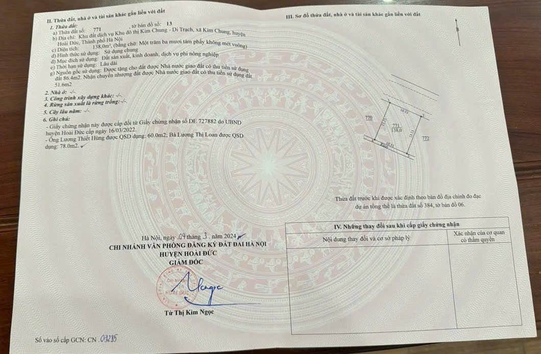 Đất đẹp 138m² mặt tiền 10m51 tại Lai Xá, Hoài Đức - Giá thỏa thuận hấp dẫn!