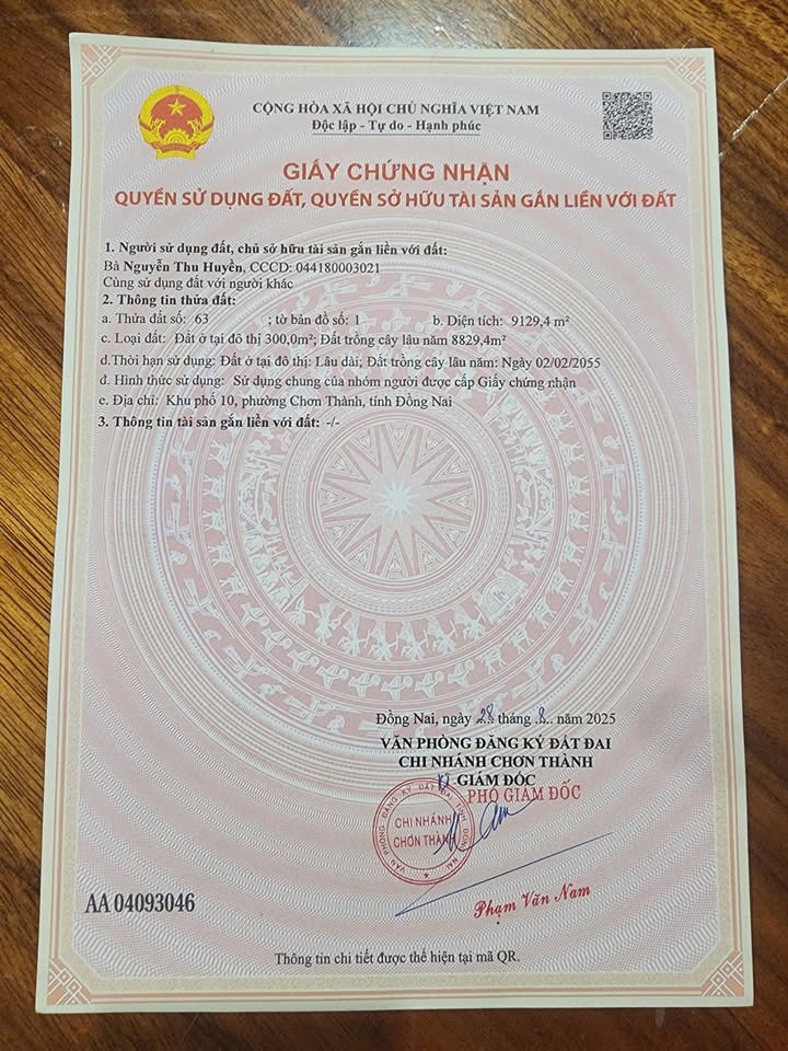 Đất cao su Chơn Thành 9129m² giá 5.2 tỷ - Đầu tư sinh lời ngay!