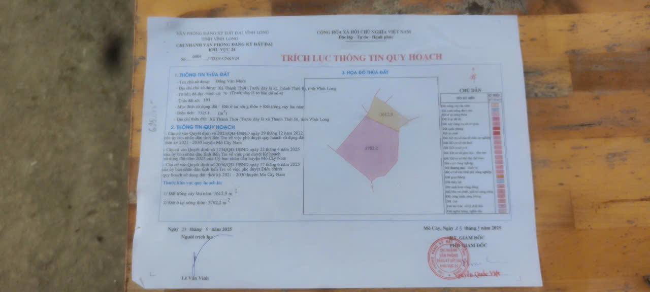 Đất ở xã Thành Thới B, huyện Mỏ Cày Nam 5000m² giá chỉ 500 triệu - Cơ hội đầu tư tuyệt vời!