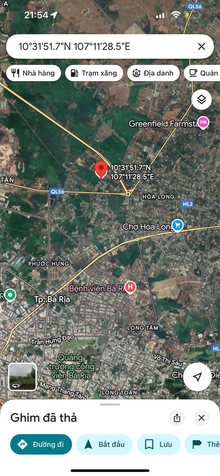 Đất nền Hòa Long, Bà Rịa 175m² giá 1.5 tỷ - Mặt tiền nhựa lớn, vị trí đắc địa!