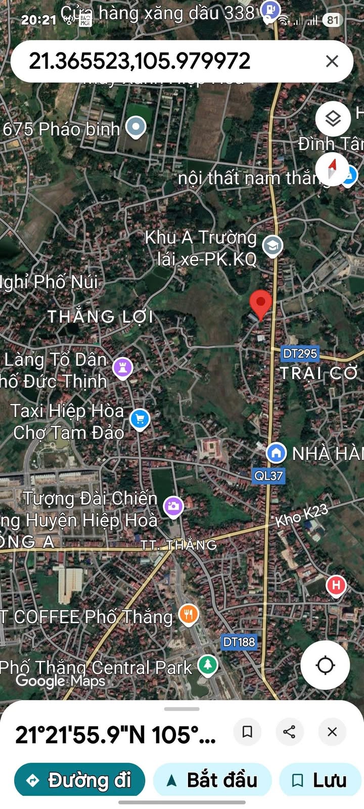 Đất nền thổ cư 100m² tại QL 37, Thị trấn Thắng, Hiệp Hòa - Giá chỉ 1 tỷ VND!