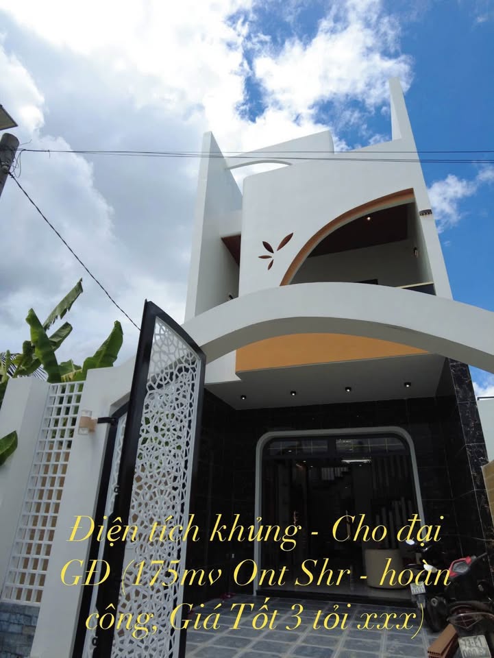 Nhà phố 175m² Rạch Kiến, Cần Đước 3.65 tỷ - Thiết kế hiện đại, giếng trời thông tầng!