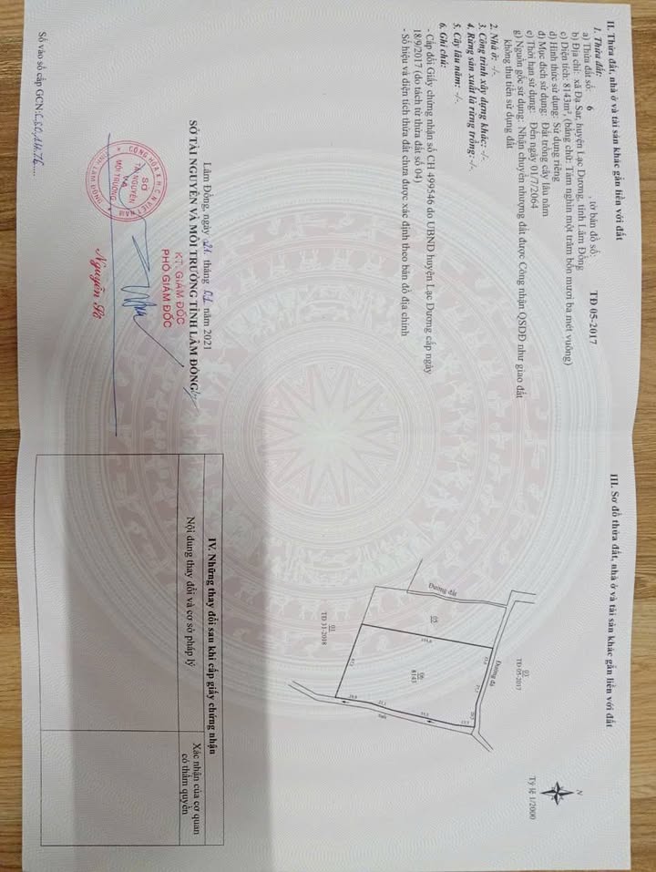 Đất nền đẹp 8143m² xã Đạ Sar, Lạc Dương, Lâm Đồng giá 8.8 tỷ - Cơ hội đầu tư hấp dẫn!