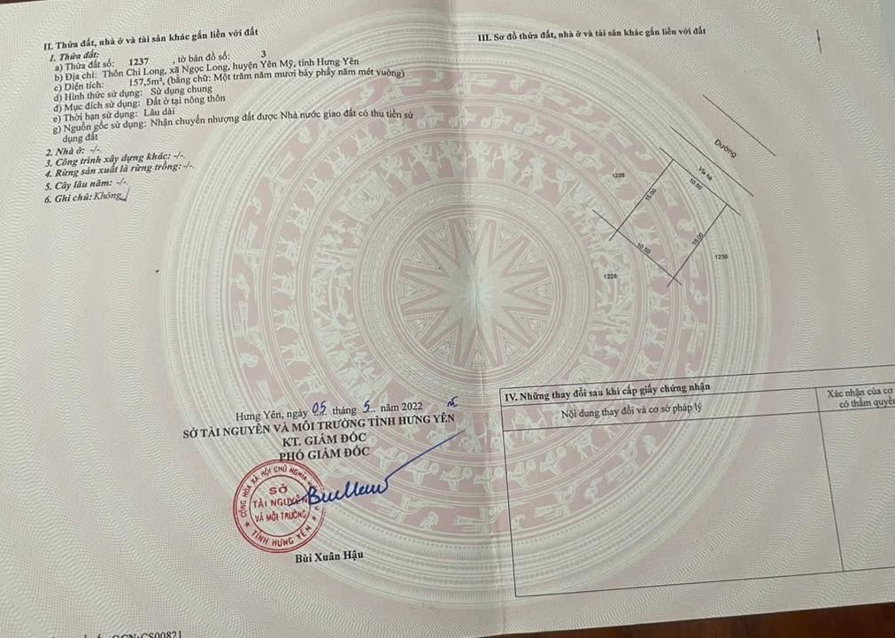 Lô đất đấu giá Ngọc Long Yên Mỹ 157m² giá 5 tỷ - Đầu tư sinh lời ổn định!