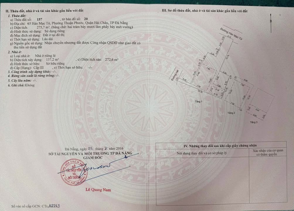 Đất mặt tiền Hàn Mặc Tử Đà Nẵng 275m² giá 13.5 tỷ - Cơ hội đầu tư tuyệt vời!