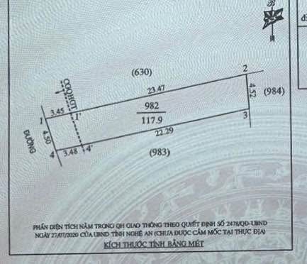 Đất nền mặt đường Phạm Tuấn Thái Nghi Phú 117m² - Giá 3.9 tỷ, vị trí đắc địa!