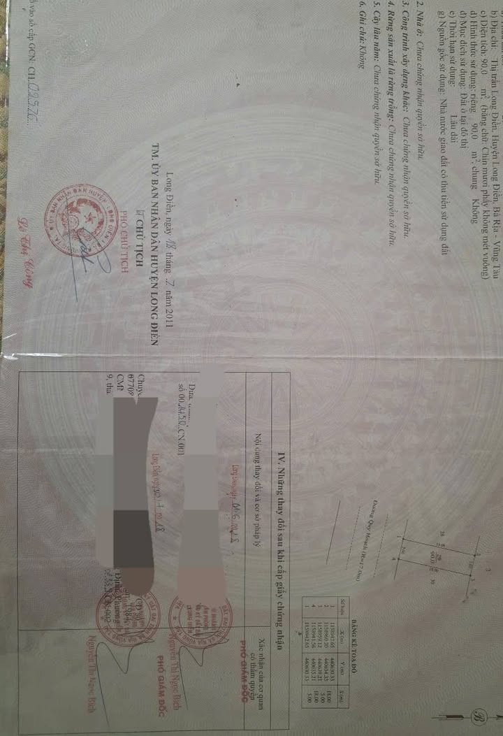 Đất nền Long Điền 90m² giá 1.68 tỷ - Chính chủ bán gấp!