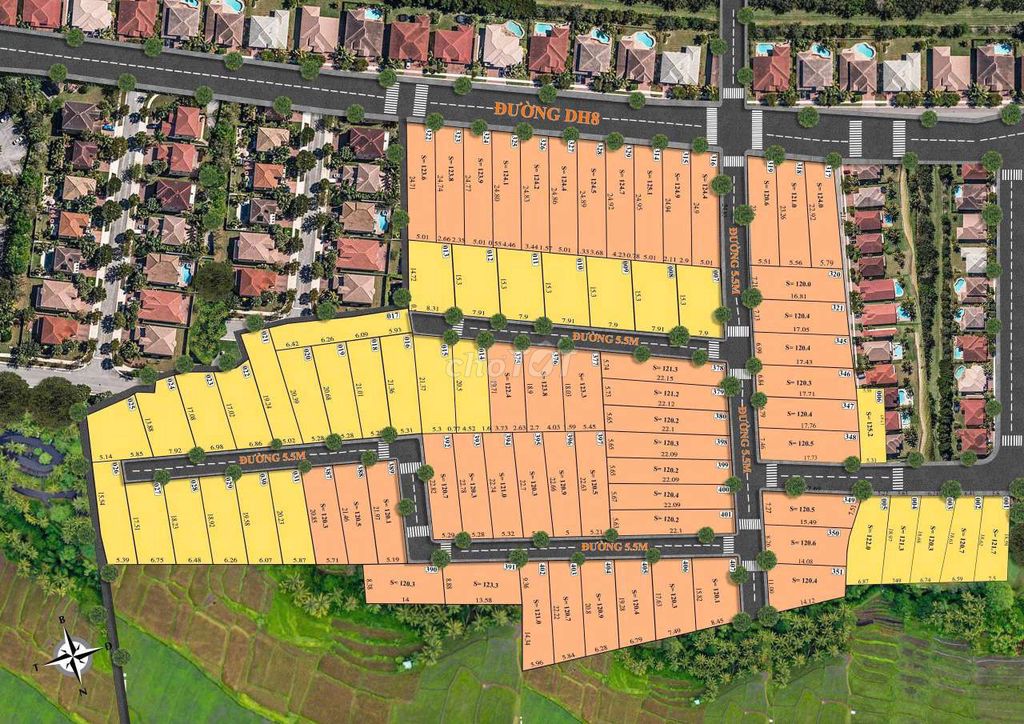 Đất nền Đồng Xanh Village Hòa Khương 124m² giá 1.2 tỷ - Đầu tư sinh lời hấp dẫn!