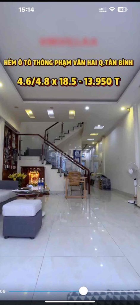 Nhà mặt tiền Phạm Văn Hai, Tân Bình 86m² giá 13.95 tỷ - Khu an ninh, yên tĩnh!