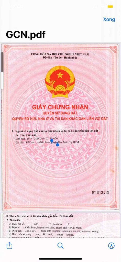 Nhà ở Hóc Môn 382.5m² giá 12.6 tỷ - 6 phòng ngủ riêng biệt, thương lượng tốt!