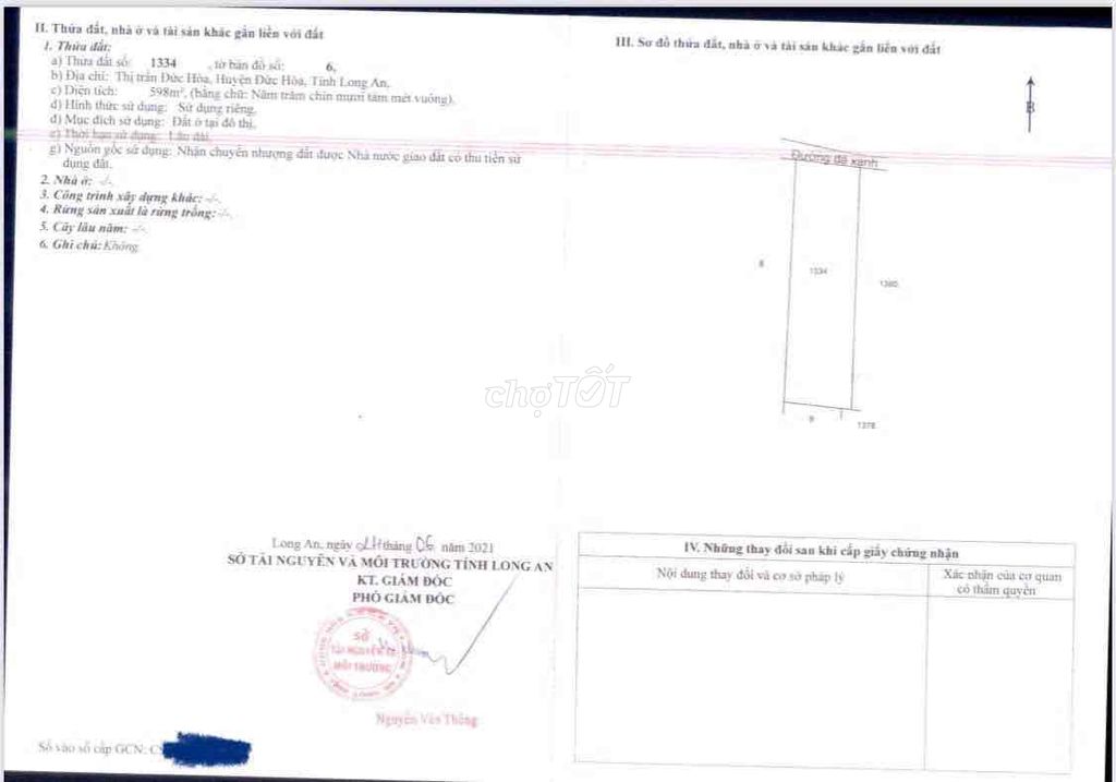 Đất thổ cư hẻm xe hơi 6m thị trấn Đức Hòa 1272m² giá 15 triệu/m² - Pháp lý rõ ràng!