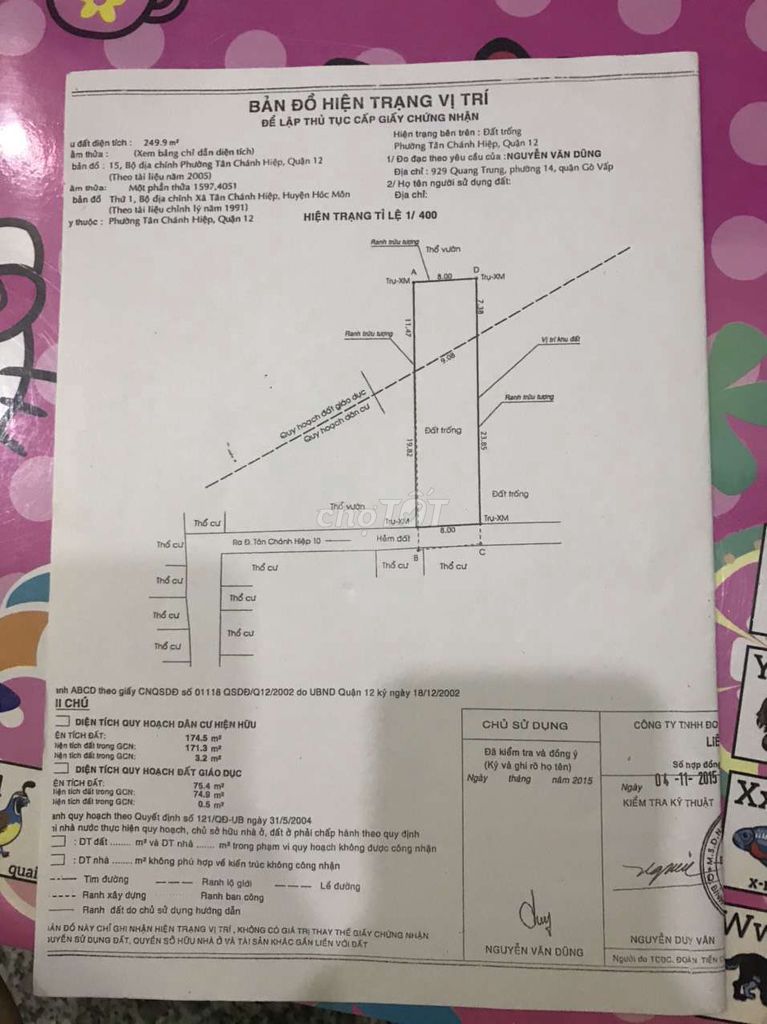 Đất nền hẻm 4m Tân Chánh Hiệp 10, Quận 12, 192m² - Pháp lý rõ ràng, giá tốt!