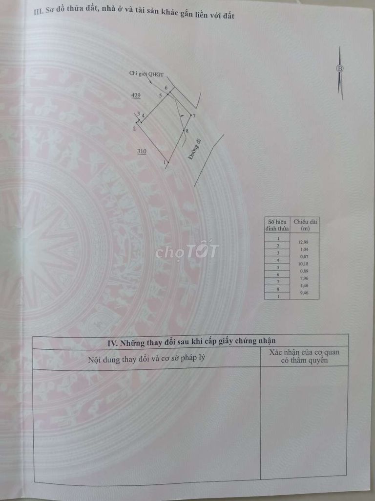 Đất thổ cư chính chủ tại Thị trấn Diên Khánh 111m² giá 1.92 tỷ - Đường thông 2 mặt tiền