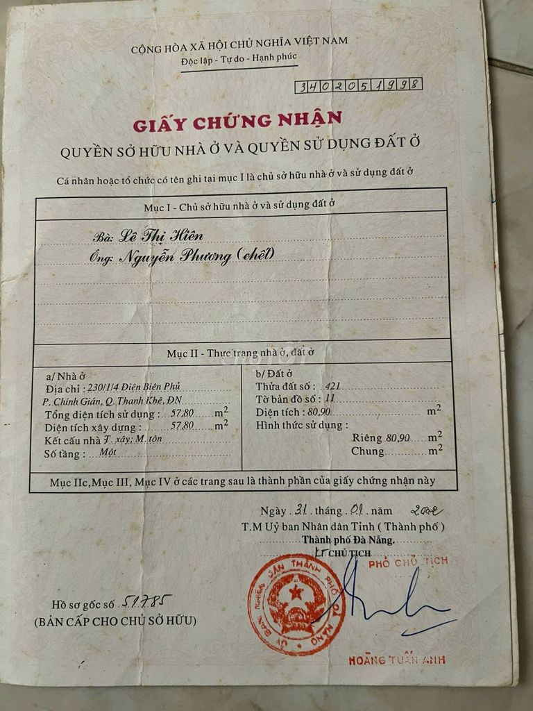 Nhà một tầng có gác lững tại Đà Nẵng 80.9m² - Giấy tờ chính chủ, vị trí đắc địa!