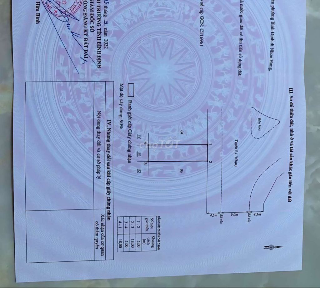 Đất nền Khu Chợ Mới An Nhơn 90m² giá 3 tỷ - Sổ hồng chính chủ, vị trí kinh doanh sầm uất!