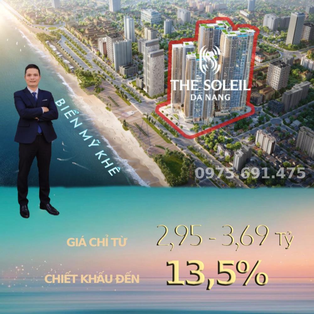 Căn hộ biển The Soleil Đà Nẵng 28m² giá 2.85 tỷ - Cơ hội đầu tư sinh lời hấp dẫn!