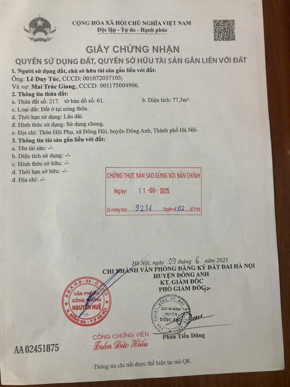 Đất nền Đông Hội, Đông Anh 77m² giá 9.3 tỷ - Vị trí đắc địa, tiềm năng sinh lời!