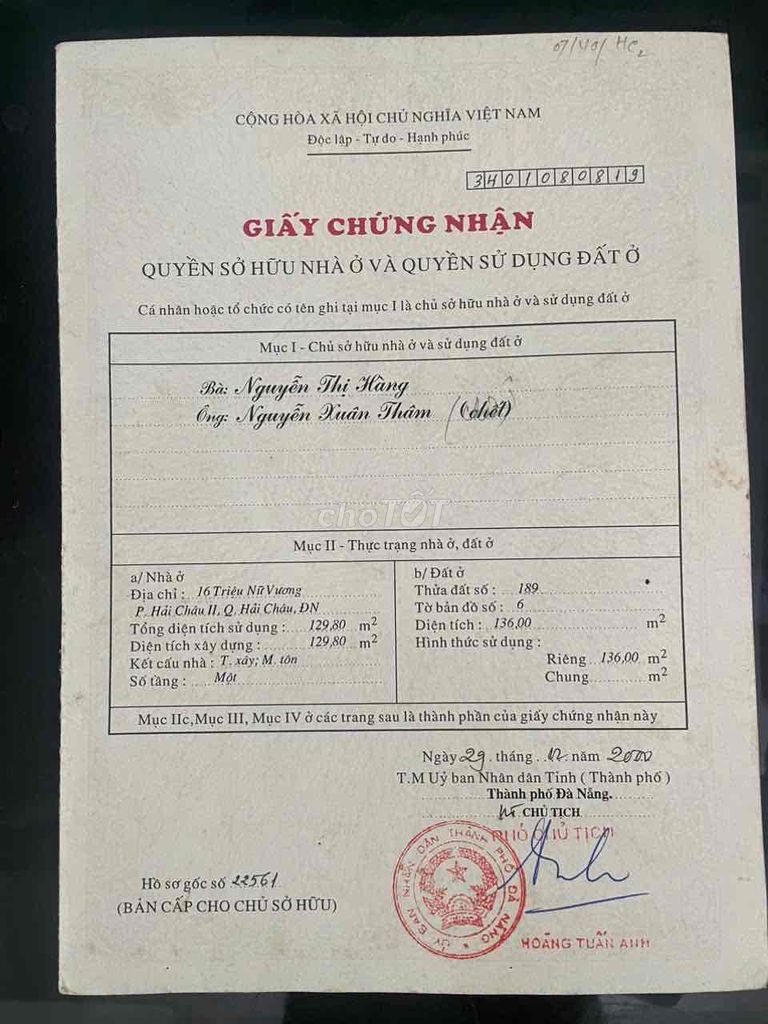 Nhà phố Triệu Nữ Vương 130m² giá 23 tỷ - Vị trí đắc địa kinh doanh