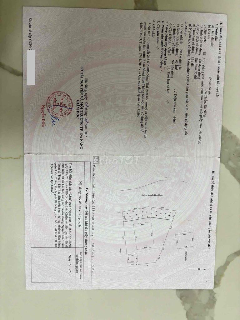 Đất mặt tiền Nguyễn Như Hạnh 201m² giá 8.3 tỷ - Xây căn hộ cho thuê lý tưởng!