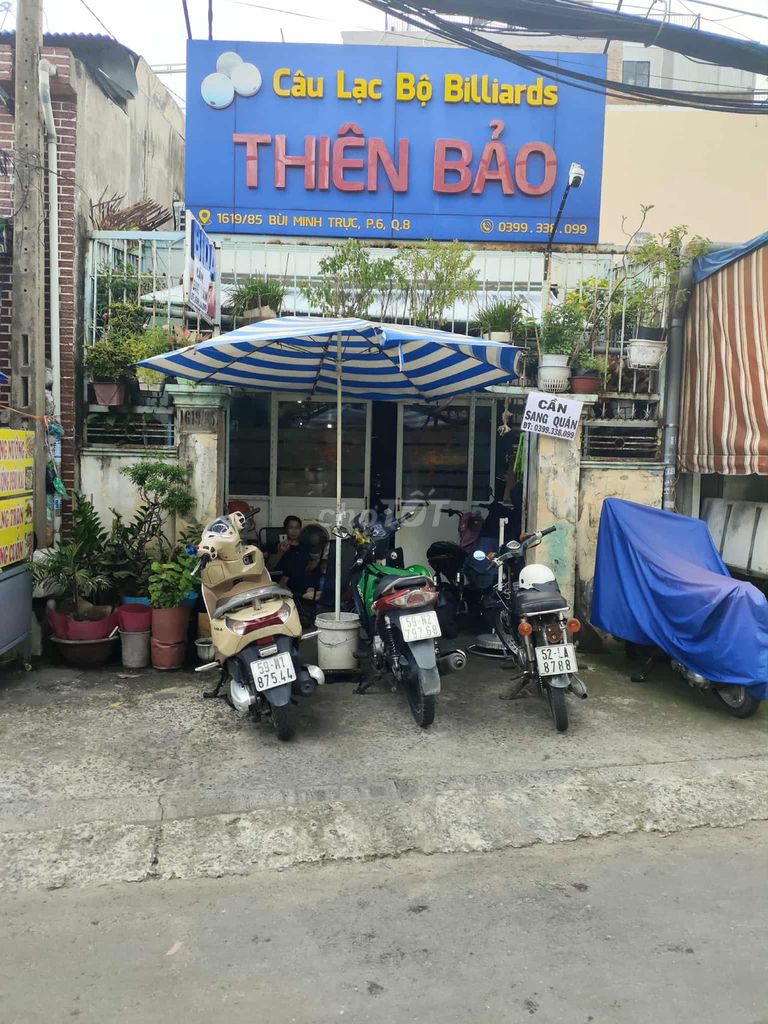 Sang quán bida khu vực Bùi Minh Trực, Quận 8 - Giá chỉ 85 triệu