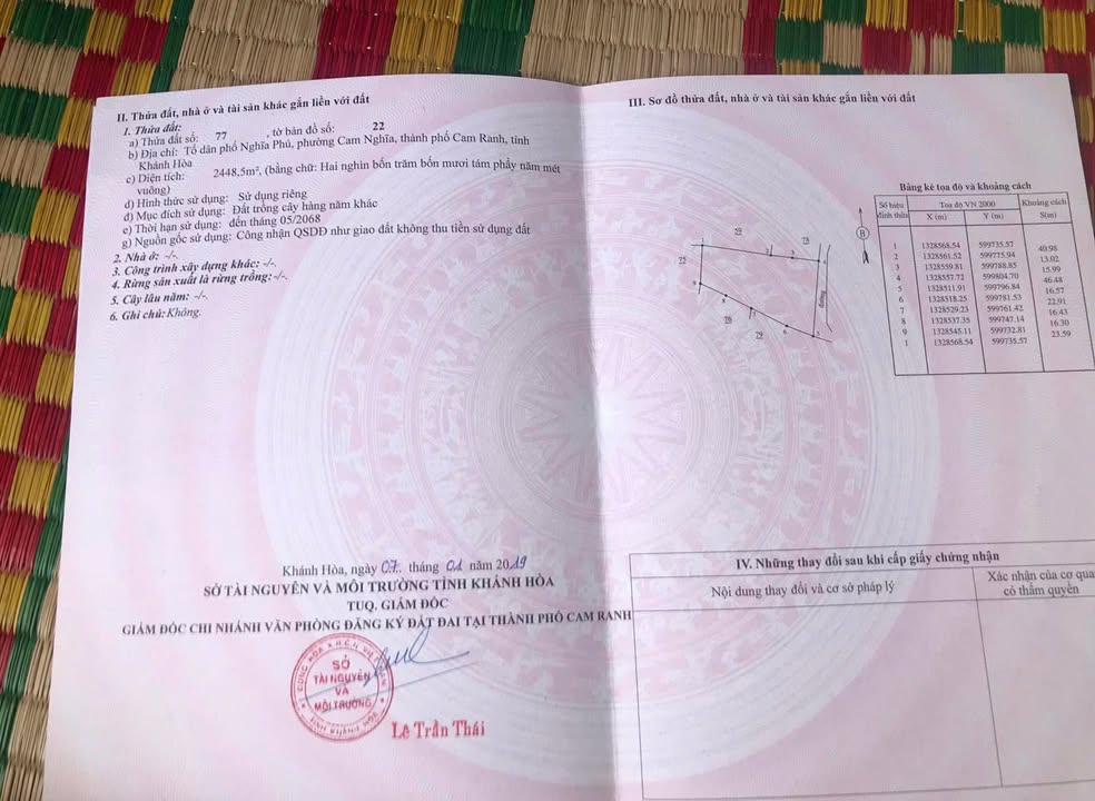 Đất nền 5400m² đường số 2, phường Cam Nghĩa - Chính chủ, giá thỏa thuận!