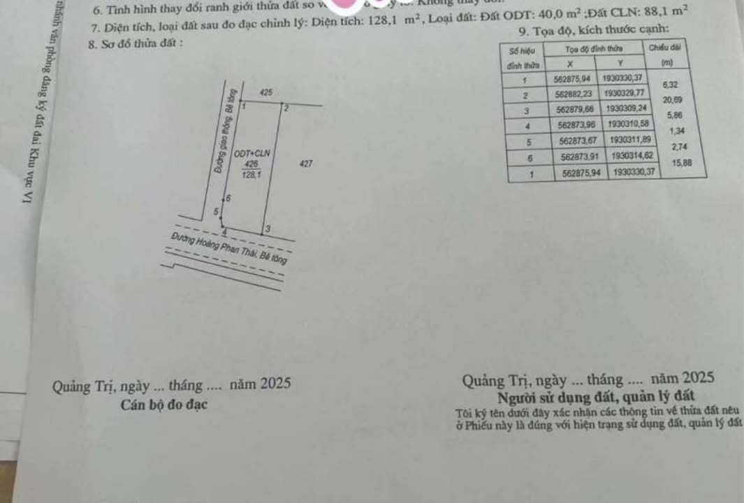 FrontHouse mặt tiền đường Hoàng Phan Thái, Đồng Hới 132m² - Vị trí đắc địa, giá chỉ 1 tỷ!