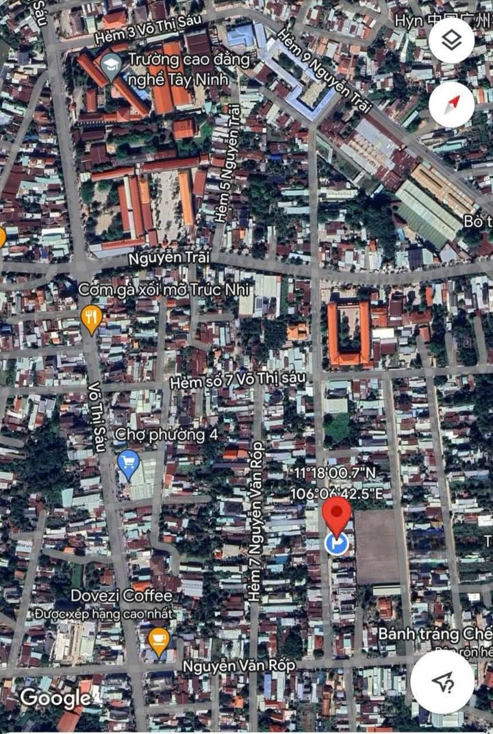 Đất bán Hẻm 12 Nguyễn Văn Rốp, Phường 4, Tây Ninh - Diện tích 189m², giá 2.565 tỷ - Vị trí đắc địa!