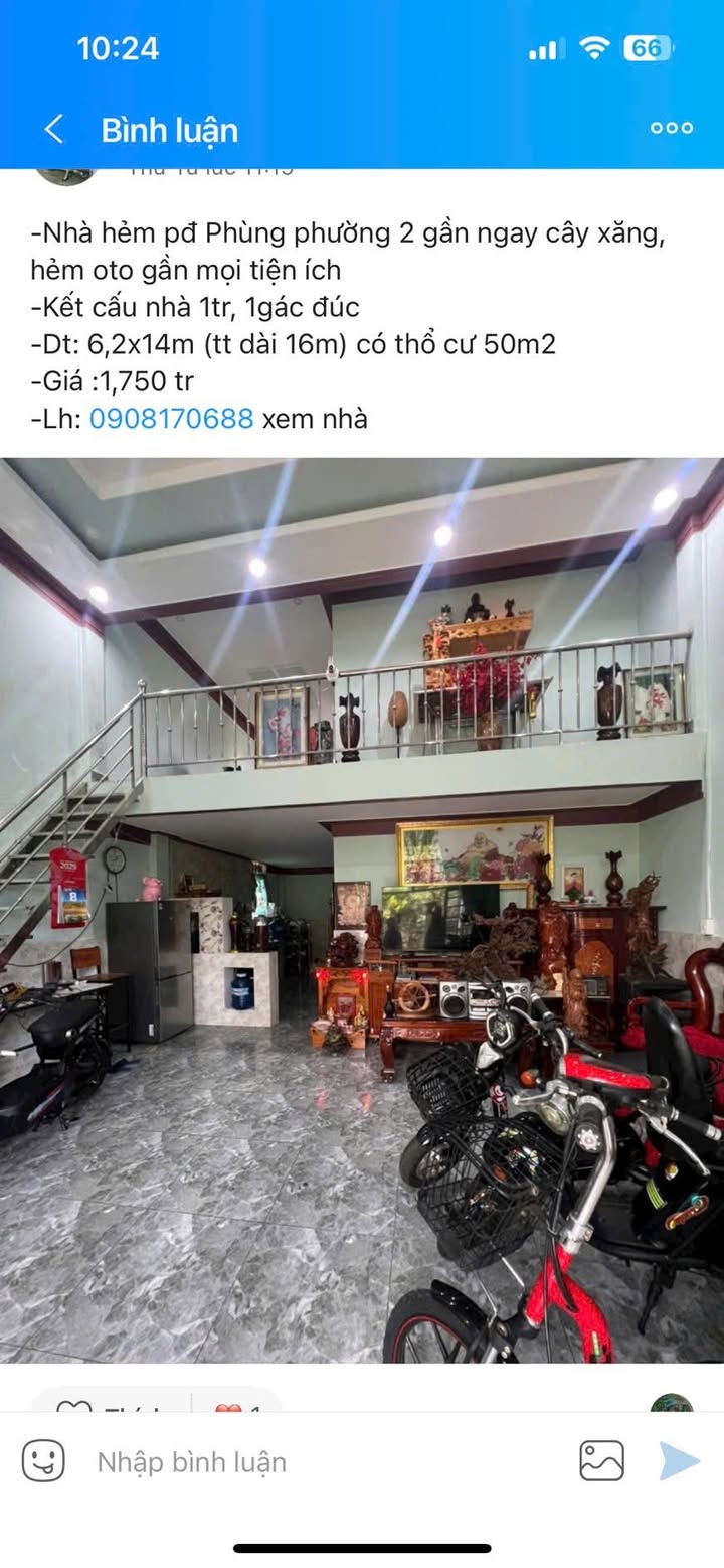 Nhà phố đường Phan Đình Phùng, Bảo Lộc 86.8m² giá 1.75 tỷ - Hẻm ô tô, gần tiện ích