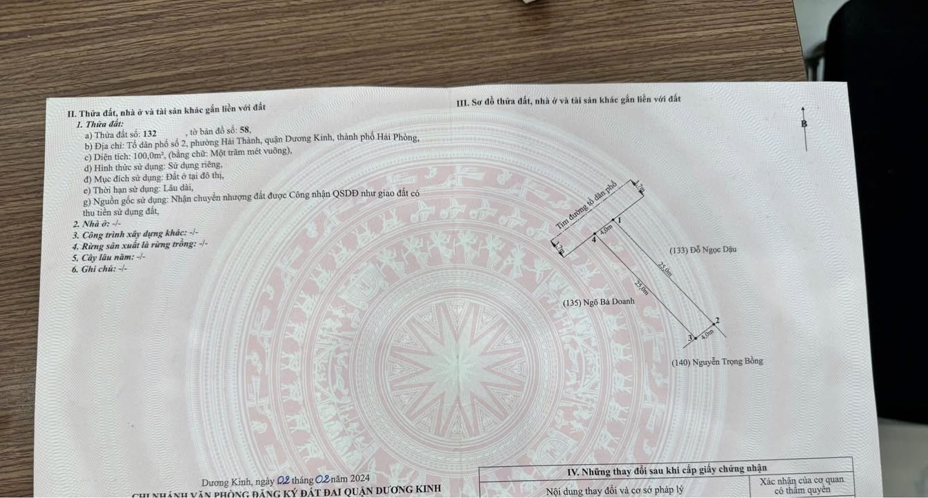 Đất mặt đường Hải Thành 2, Dương Kinh 100m² giá chỉ 2 tỷ - Cơ hội đầu tư hấp dẫn!