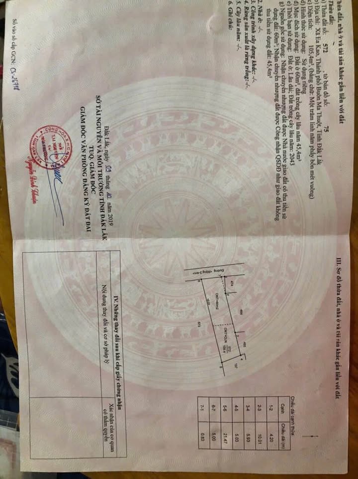 Đất nền Ea Kao Buôn Ma Thuột 105m² giá 950 triệu - Đường thông ô tô vào tận nơi!