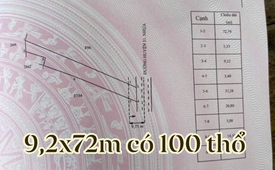 Đất nền ấp 9, xã An Trường A, huyện Càng Long 662.4m² giá 790 triệu - Sổ đỏ chính chủ