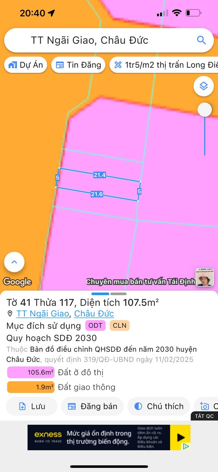 Nhà mặt tiền đường 30/4, Ngãi Giao 107m² giá 2.9 tỷ - Cần bán gấp!